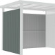 Pareti aggiuntive in acciaio zincato verde salvia da 0,4 mm per tettoie Kosto, larghezza 211 cm - X-METAL