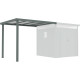 Tettoia addossata 275x230 cm in acciaio zincato verde salvia per casetta da giardino Kosto da 5,29 m² o 6,76 m² - X-METAL