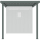 Tettoia addossata 275x230 cm in acciaio zincato verde salvia per casetta da giardino Kosto da 5,29 m² o 6,76 m² - X-METAL