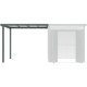 Tettoia addossata 275x230 cm in acciaio zincato verde salvia per casetta da giardino Kosto da 5,29 m² o 6,76 m² - X-METAL