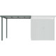 Tettoia addossata 275x230 cm in acciaio zincato verde salvia per casetta da giardino Kosto da 5,29 m² o 6,76 m² - X-METAL