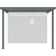 Tettoia addossata 275x294 cm in acciaio zincato verde salvia per casetta Kosto da 8,64 m² - X-METAL
