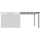 Tettoia addossata 275x294 cm in acciaio zincato verde salvia per casetta Kosto da 8,64 m² - X-METAL