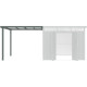 Tettoia addossata 275x294 cm in acciaio zincato verde salvia per casetta Kosto da 8,64 m² - X-METAL