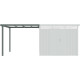 Tettoia addossata 275x294 cm in acciaio zincato verde salvia per casetta Kosto da 8,64 m² - X-METAL