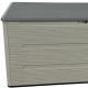 Baule da giardino Sunlife 645L in HDPE, beige e grigio - Jobu