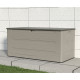 Baule da giardino Sunlife 645L in HDPE, beige e grigio - Jobu