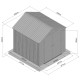 Casetta da giardino Sunlife HDPE 6,15 m² crema e grigio + pavimento - JOBU