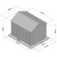 Casetta da giardino Sunlife in HDPE da 7,8 m²crema e grigio + pavimento - JOBU