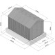Casetta da giardino Sunlife in HDPE da 9,5 m² crema e grigio + pavimento - JOBU