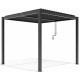 Pergola bioclimatica autoportante in alluminio antracite, 3x3 m, H.250cm - X-METAL