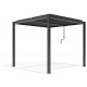 Pergola bioclimatica autoportante in alluminio antracite, 3x3 m, H.250cm - X-METAL
