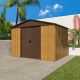 Casetta da giardino in metallo effetto legno 7,18m² + kit d'ancoraggio incluso - YARDMASTER
