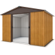 Casetta da giardino in metallo effetto legno 7,18m² + kit d'ancoraggio incluso - YARDMASTER