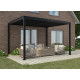 Pergola bioclimatica autoportante in alluminio antracite, 4x3 m, H.250cm - X-METAL