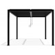 Pergola bioclimatica autoportante in alluminio antracite, 4x3 m, H.250cm - X-METAL