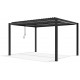 Pergola bioclimatica autoportante in alluminio antracite, 4x3 m, H.250cm - X-METAL