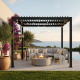 Pergola bioclimatica autoportante in alluminio antracite, 3x3 m, H.250cm - X-METAL