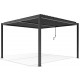 Pergola bioclimatica autoportante in alluminio antracite, 4x4 m, H.250cm - X-METAL