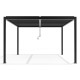 Pergola bioclimatica autoportante in alluminio antracite, 4x4 m, H.250cm - X-METAL