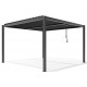Pergola bioclimatica autoportante in alluminio antracite, 4x4 m, H.250cm - X-METAL