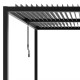 Pergola bioclimatica autoportante in alluminio antracite, 4x4 m, H.250cm - X-METAL