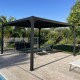 Pergola bioclimatica autoportante in alluminio antracite, 4x4 m, H.250cm - X-METAL