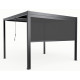 Tenda laterale scorrevole color antracite da 370 cm per pergola bioclimatica in alluminio X-METAL