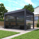 Tenda laterale scorrevole color antracite da 370 cm per pergola bioclimatica in alluminio X-METAL
