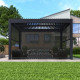 Tenda laterale scorrevole color antracite da 370 cm per pergola bioclimatica in alluminio X-METAL
