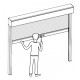 Tenda laterale scorrevole color antracite da 370 cm per pergola bioclimatica in alluminio X-METAL