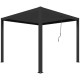 Pergola bioclimatica autoportante NEWSTEEL in acciaio zincato laccato antracite, 3x3m, H250cm - X-METAL