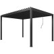 Pergola bioclimatica autoportante NEWSTEEL in acciaio zincato laccato antracite, 3x4m H250cm - X-METAL