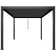 Pergola bioclimatica autoportante NEWSTEEL in acciaio zincato laccato antracite, 3x4m H250cm - X-METAL