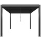 Pergola bioclimatica autoportante NEWSTEEL in acciaio zincato laccato antracite, 4x4m, H250cm - X-METAL