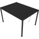 Pergola bioclimatica autoportante NEWSTEEL in acciaio zincato laccato antracite, 4x4m, H250cm - X-METAL