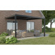 Pergola bioclimatica in alluminio color antracite, 4x3 m, H250 cm - X-METAL