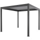 Pergola bioclimatica autoportante motorizzata in alluminio antracite, 4x4 m - con telecomando - X-METAL