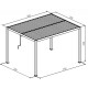 Pergola bioclimatica autoportante in alluminio antracite, 4x3 m, H.250cm - X-METAL