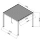 Pergola bioclimatica autoportante NEWSTEEL in acciaio zincato laccato antracite, 3x3m, H250cm - X-METAL