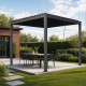 Pergola bioclimatica autoportante NEWSTEEL in acciaio zincato laccato antracite, 3x3m, H250cm - X-METAL