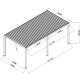 Pergola bioclimatica autoportante NEWSTEEL in acciaio zincato laccato antracite, 3x5,8 m H250 cm - X-METAL