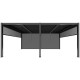Pergola bioclimatica autoportante in alluminio antracite, 5,8 x 3 m, H 250 cm - X-METAL
