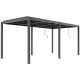 Pergola bioclimatica autoportante in alluminio antracite, 5,8 x 3 m, H 250 cm - X-METAL