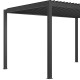Pergola bioclimatica autoportante motorizzata in alluminio antracite, 3x3 m - con telecomando - X-METAL