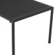 Pergola bioclimatica autoportante motorizzata in alluminio antracite, 3x3 m - con telecomando - X-METAL