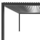Pergola bioclimatica autoportante motorizzata in alluminio antracite, 3x3 m - con telecomando - X-METAL