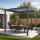 Pergola bioclimatica autoportante motorizzata in alluminio antracite, 3x3 m - con telecomando - X-METAL