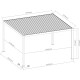 Pergola bioclimatica autoportante motorizzata in alluminio antracite, 3x4 m - con telecomando - X-METAL