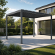 Pergola bioclimatica autoportante motorizzata in alluminio antracite, 3x4 m - con telecomando - X-METAL